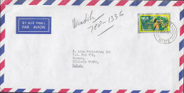 Niue Airmail Par Avion Deluxe ALOFI 1979 Cover To BERWYN Illinois USA Banana Gathering Stamp - Niue