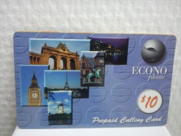Econo Phone 10 $ Used 2 Photo's  Rare - [2] Prepaid- Und Aufladkarten