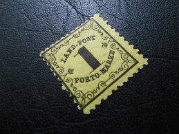 Altdeutschland - Baden  Mi 1x - 1Kr* Landpost-Portomarken  - 1862 - Mint