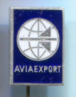 Airplane / Airlines - AVIAEXPORT, Vintage Pin, Badge, Enamel - Avions