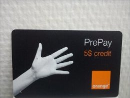 Orange Prepaidcard 5 $ Uset Not Perfect Condition See Scan - Autres & Non Classés