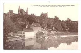 Cp, 86, Angles-sur-l'Anglin, Vue Générale Du Château Féodal - Other & Unclassified