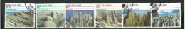 NOUVELLE-ZELANDE.Formations Rocheuses Spectaculaires, Série Complète Oblitérée ,première Qualité. .1120/25Yv - Islands