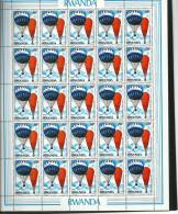 REP. RWANDA :  N°1207 **--1984 En Feuille De 25 -BALLON - Unused Stamps