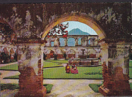 Guatemala PPC Convento De Santa Clara Volcan De Agua 1984 Sent To Denmark Coin Münze Stamp - Guatemala
