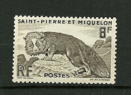 ST.PIERRE & MIQUELON   1952     N° 345     Renard Argenté       NEUF - Ongebruikt