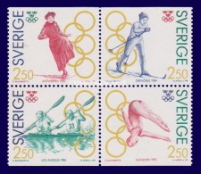 SWEDEN 1991 OLYMPIC GAMES GOLD MEDALS BLOCK FACIT 1697-1700 - Nuevos