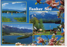 FAAKER SEE - Mehrfachansicht,  Sondermarke, Ein VS Karte, Verlag Schilcher - Faakersee-Orte
