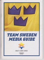 Official ICE HOCKEY Media Guide 2002 SWEDEN Team Men And Women For Winter Olympic Games In SALT LAKE CITY - Kleding, Souvenirs & Andere