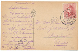 1920 Fantasiekaart Met PZ168 Van Namen Naar Anvers Vertrek-aankomst En Postbodestempel Zie Scan(s) - 1919-1920 Behelmter König