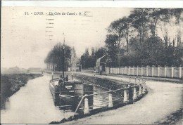 NORD PAS DE CALAIS - 59 - NORD - CARTE  TOP - LOOS LES LILLE - Un Coin Du Canal - Batellerie - Péniche - Loos Les Lille