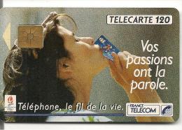 CARTE-PUBLIC-F 240a-120U-GEMA-VOS PASSIONS ONT LA PAROLE-POINT Sous 9 De 91-Tache Dans Le N De NE-UTILISE-TBE - Fehldrucke