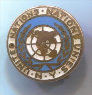 UNITED NATIONS, Nations Unies, Vintage Pin, Badge, Enamel - Amministrazioni