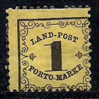 BADEN, 1862, Used ,  Stamp(s) Landpost Porto Marke, 1 Kreuzer, MI 1 #16061 - Ungebraucht