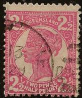 QUEENSLAND 1897 2 1/2d Rose QV SG 236 U #CV211 - Oblitérés