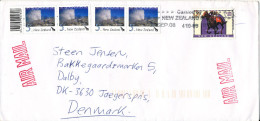 New Zealand Cover Sent Air Mail To Denmark 2008 - Cartas & Documentos
