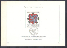 Czechoslovakia FIRST DAY SHEET  Mi 2071-2072 Prague Castle    1972 - Lettres & Documents