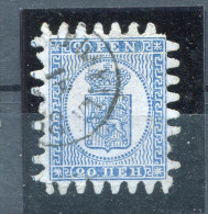 Finland/Russia 1866-74 Serpentine Roulette 20p Blue Sc 9 FA 8  Used - Gebruikt