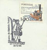 Portugal Cachet Commémoratif Expo Philatelique Postier Portimão Algarve 1984 Philatelic Expo Mail Carrier Event Pmk - Flammes & Oblitérations