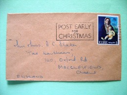 Ireland 1974 Cover To England - Virgin And Child By Bellini - Christmas Slogan - Briefe U. Dokumente