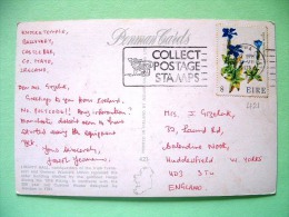 Ireland 1978 Postcard "Liberty Hall - Dublin" To England - Flowers Gentian - Collect Stamps Slogan - Cartas & Documentos