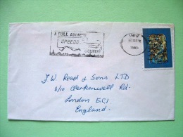 Ireland 1980 Cover To England - Mother And Child Panel - Christmas - Adress Slogan - Cartas & Documentos