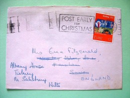 Ireland 1980 Cover To England - Christmas Slogan - Lettres & Documents