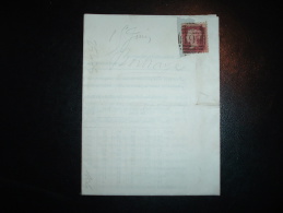 A BOISSAYE'S CIRCULAR MANCHESTER JUNE 15TH 1866 TP 1P ROUGE OBL. 498 - Cartas