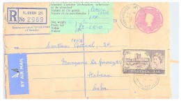 194. LETTRE RECOMMANDE DOUANE SLOUGH Pour CUBA / 5526 - Interi Postali