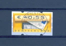 2002 N° 6  €  * 0,55 DISTRIBUTEURS PHOSPHORESCENT  22 . 1 . 04  OBLITÉRÉ  70  STUTTGART - Timbres De Distributeurs [ATM]