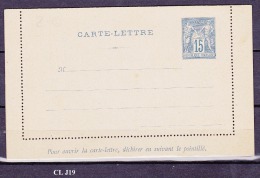FRANCE TYPE SAGE CARTE LETTRE J19 - Cartes-lettres