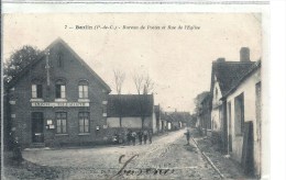 NORD PAS DE CALAIS - 62 - PAS DE CALAIS - SELECTION -BARLIN - Bureau De Postes Et Rue De L'église - Barlin