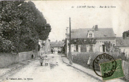 61 - SARTHE - LUCHE - Rue De La Gare - 1910 - Très Bon état - 2 Scans - Luche Pringe