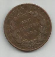 G2  India One Quarter Anna 1835. East India Company - Indien