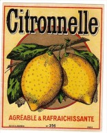 Etiquette  Ancienne De Citronnelle - Imprimeur Douin&Jouneau - Fruit En Groenten