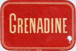 Etiquette  Ancienne De Grenadine - Imprimeur Vieillemard - 1880 - Fruits Et Légumes