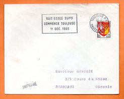 TOULOUSE   ECOLE SUP. COMMERCE    1 / 12 / 1965      Lettre Entière N°  N 368 - Mechanische Stempels (reclame)
