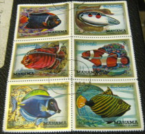 Manama 1971 Tropical Fish Part Set - Used - Manama
