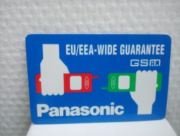 Card Panasonic GSM Not Phonecard 2 Photo's Rare - Andere & Zonder Classificatie