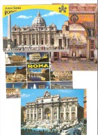 ROMA, Italia: Lot De 7 Cartes Dont 5 Neuves, TB - Collections & Lots