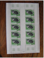 ANNEE 1994   T A A F      P 186  * *   FEUILLE DE 10 TIMBRES   ( CHAT ) - Nuovi