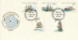 Australian Antarctic Territory 1980 Ships II Casey Base Cancellation FDC - FDC