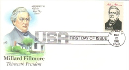 US Presidents  -  Millard Fillmore  -  Treizième  President  -  1er Jour  -  FDC - George Washington