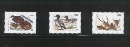AUSTRALIA 1980 VICTORIA HUNTING TAX REVENUES SET OF 3 NHM BROWN QUAIL WOOD DUCK ROE DEER SCARCE - Revenue Stamps