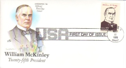 US Presidents  -  William McKinley   -  Vingt-quatrième  President  -  1er Jour  -  FDC - George Washington