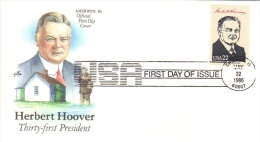 US Presidents  -   Herbert Hoover   -  Treize Et Un  President  -  1er Jour  -  FDC - George Washington