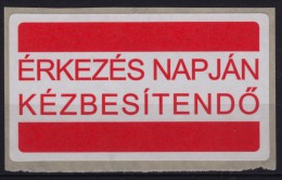 Postal PACKET LABEL / "Delivery On Arrival Day"- Self Adhesive Vignette Label - MNH - 2000´s Hungary - MNH - Automaatzegels [ATM]