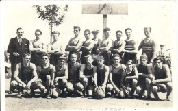 59 - NORD -SELECTION - HENIN LIETARD - Carte Photo -Basket-Ball- 1930-1935 - Match Au Stade - Henin-Beaumont