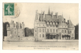 Cp, 44, Missillac, Château De La Bretesche, Vue D'Ensemble Sur L'Etang, Voyagée - Missillac