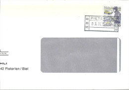 Brief  Pieterlen  (Bahnstempel)         1987 - Spoorwegen